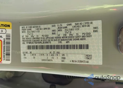 2024 Ford Bronco Big Bend from USA, damaged, VIN 1FMDE7BH8RLB38875